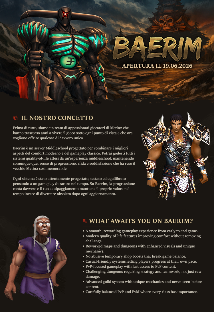 Baerim - Il nostro concept