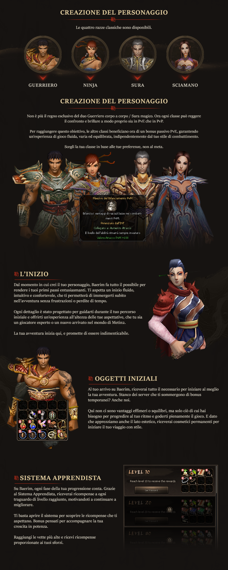 Creazione personaggio