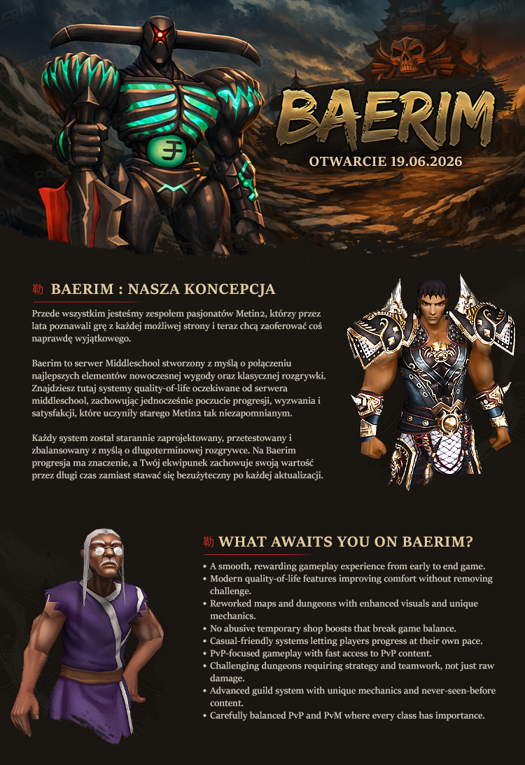 Baerim - Nasza koncepcja