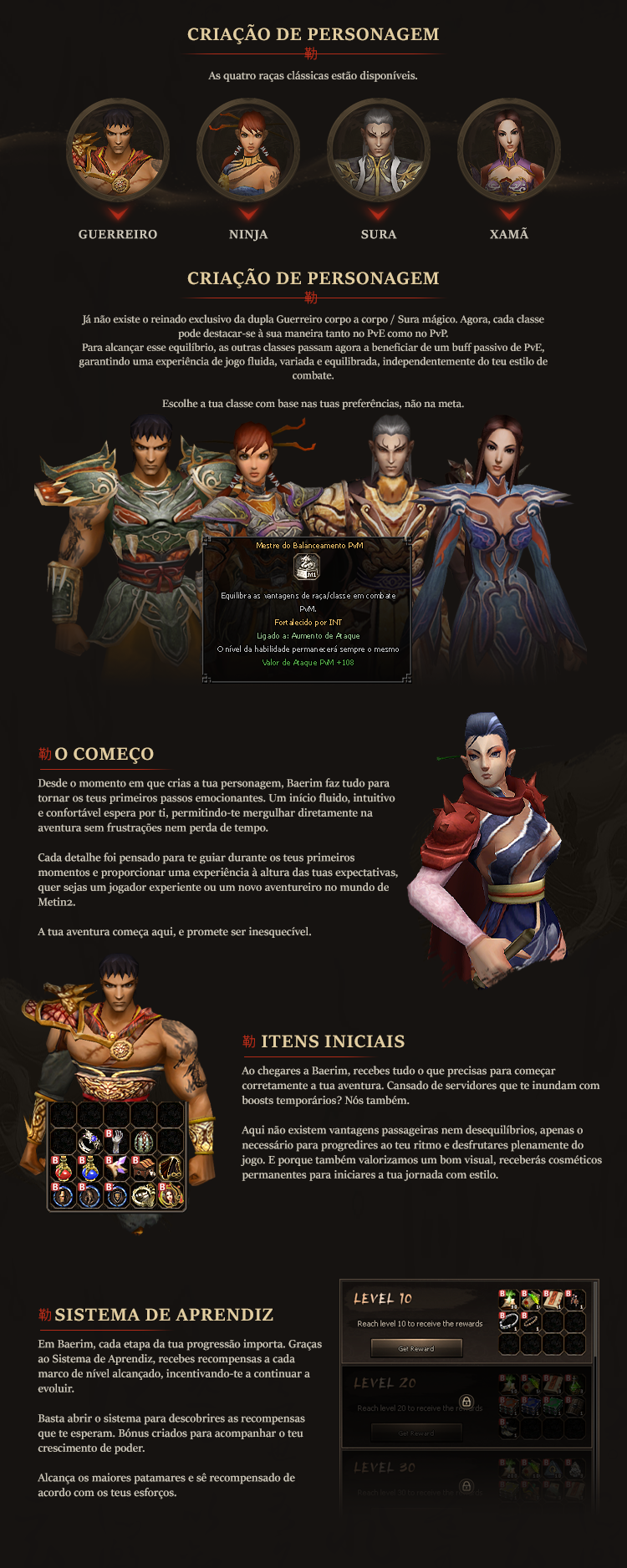 Criacao de personagem